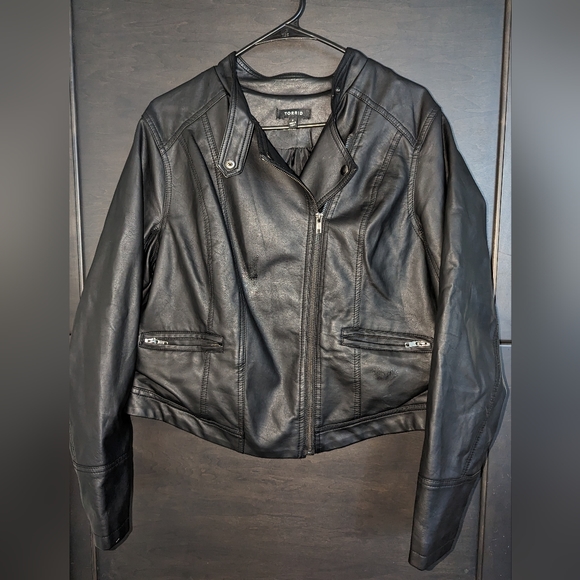 Torrid Faux Leather Moto Jacket Size 0 - Picture 1 of 7